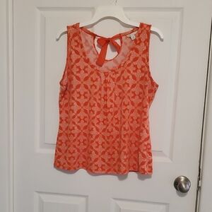 CUTE! Cato Coral Patterned Tank Top
